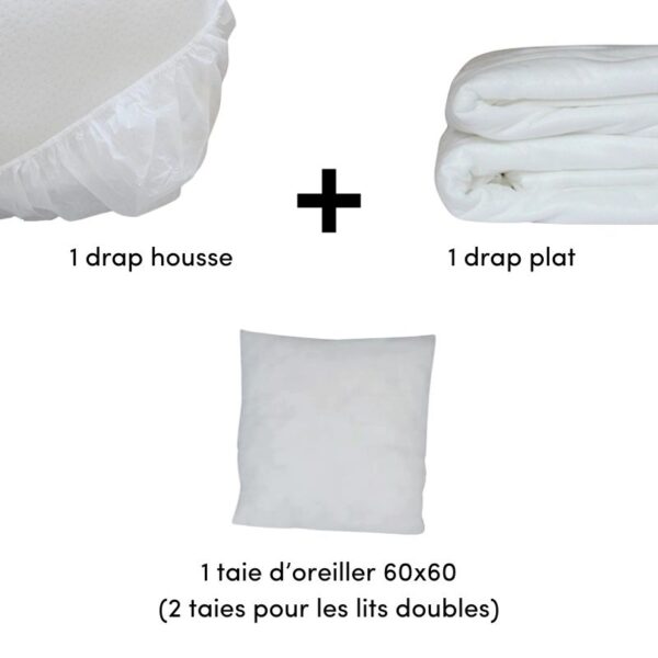 Parure Drap Plat Jetable Excellence 2