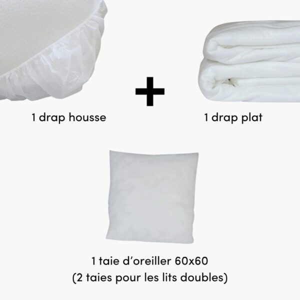 Parure Drap Plat Jetable Excellence 2 Parure Drap Plat Jetable Excellence 2